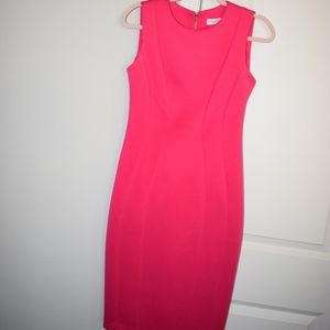 Calvin Klein Hot pink bodycon dress, size 8, EUC